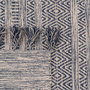 Alfombra Azul-Blanco Poliester-Algodón 120 X 180 cm