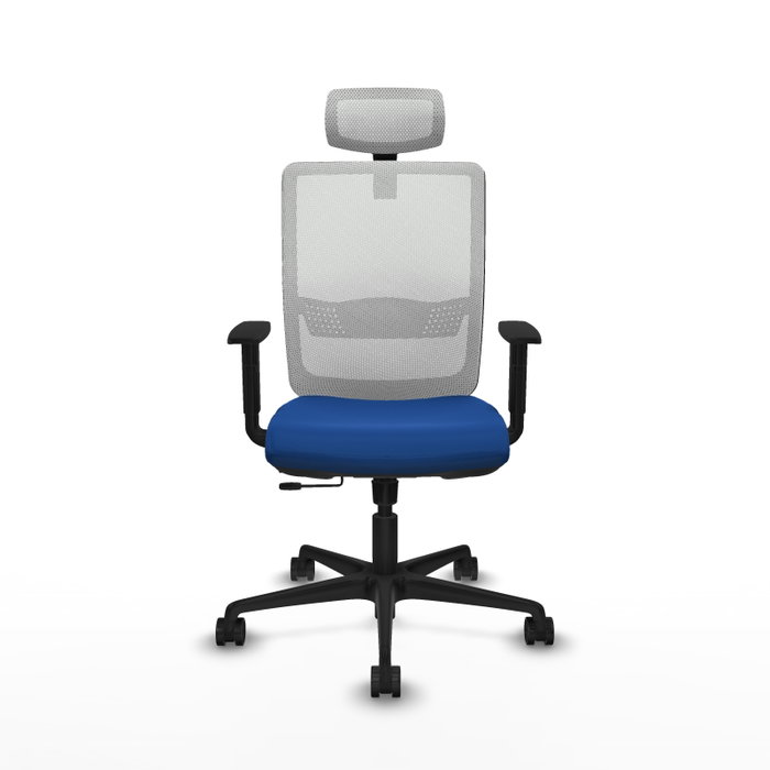 PIQUERAS Y CRESPO Silla de oficina Haches con mecanismo Sincro/Traslack Azul y Blanco