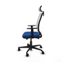 PIQUERAS Y CRESPO Silla de oficina Haches con mecanismo Sincro/Traslack Azul y Blanco