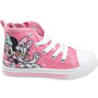 Cerdá t028 Zapatilla alta de loneta con luces diseño Minnie Mouse, suela PVC, color Rosa, Talla 28 para niña