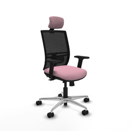PIQUERAS Y CRESPO Silla de oficina Yunquera Rosa y Negro