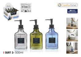 Confortime Dispensador de Jabón de Vidrio 500ml