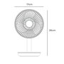 Edm Ventilador de Sobremesa Recargable Blanco 5W, Bajo Ruido 31.6dB, Aspas Ø14.5cm, 4 Velocidades, Cabezal Ajustable, 17x13x26cm