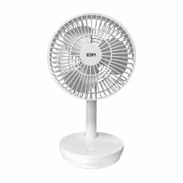 Edm Ventilador de sobremesa recargable blanco 5w