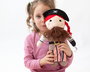 KioKids Peluche Pirata Aventurero de Tela para Niños +10 Meses Multicolor 33 cm