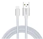 Eightt ECM-1S Cable USB A a Micro USB B 2.0 de 1 metro, Trenzado en Nylon, Carcasa de Aluminio, Color Plata
