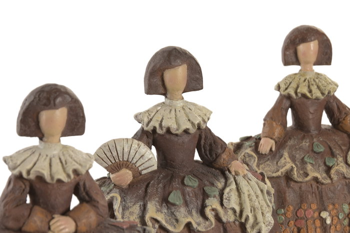 DKD Home Decor Figura de Resina Damas Surtido de 3 Unidades DKD Home Decor Figura de Resina Damas Surtido de 3 Unidades