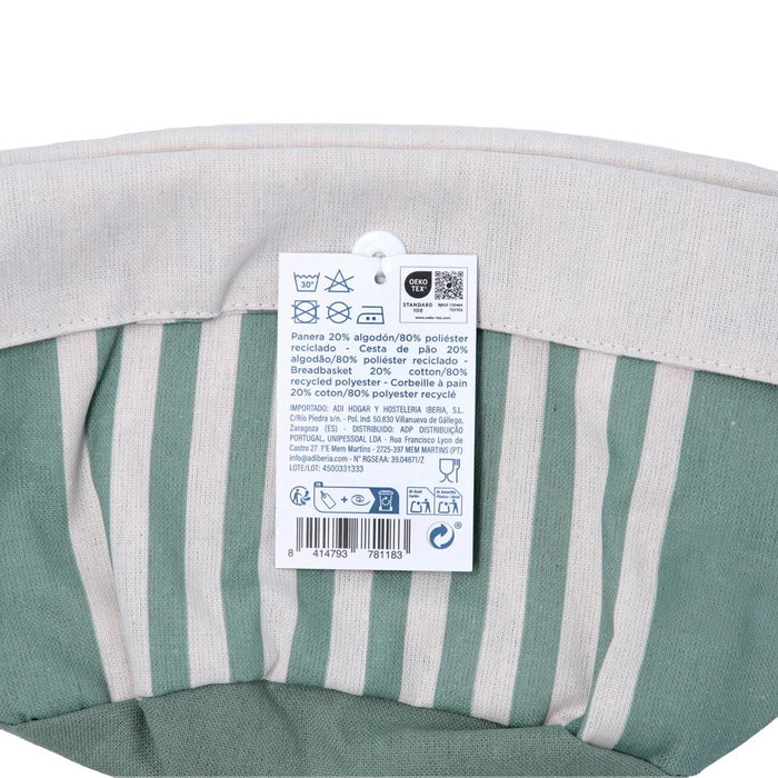Luminarc Cesta Pan Reciclado Bodo 20 cm Verde