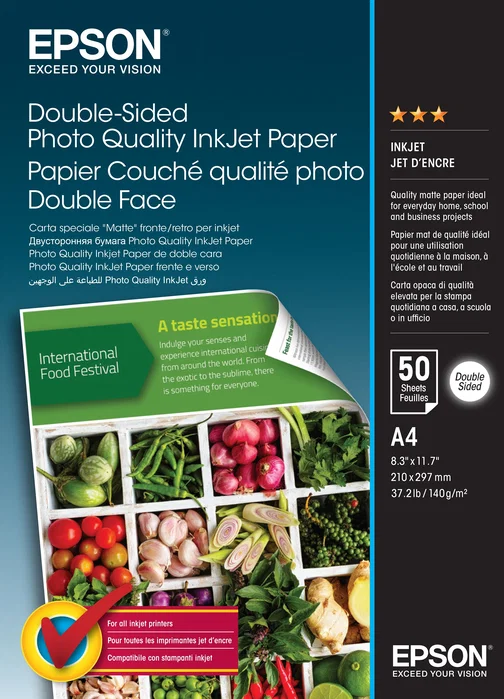 Epson Fotopapier Double-Sided DIN A4 matt 140 g/m² Epson Fotopapier Double-Sided DIN A4 matt 140 g/m²
