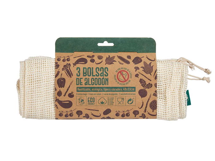 Arte Regal Bolsa Algodon 100% 120 Unidades Blanco 5x48x33 cm (Set de 120)