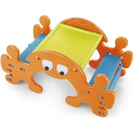 Feber 800010242 Juego mecedor de mesa de picnic 2 en 1, juguete infantil con balancín y mesa con bancos