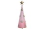 DKD Home Decor Árbol Navidad Fantasia 40 x 14 cm Rosa Palo Dorado Metal Madera (4 Unidades)