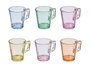 VIVALTO Taza de Café de Vidrio Surtido 6 Colores Display de 280 Unidades