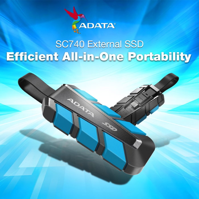 ADATA SC740 SSD Externo 500GB Azul/Negro ADATA SC740 SSD Externo 500GB Azul/Negro