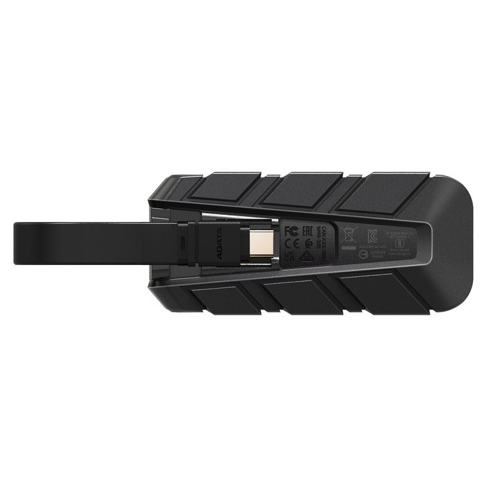 ADATA SC740 500GB SSD Externo Negro Azul, USB-C 3.2 Gen 2 (10 Gbit/s), 1050 MB/s Lectura, 1000 MB/s Escritura, Resistente a Golpes