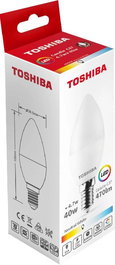 TOSHIBA Bombilla LED C37 4.7W E14 4000K Blanco Neutro ULT.UDS