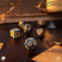 Q Workshop Call of Cthulhu 7th Edition Set de 7 Dados Blue-green & Gold