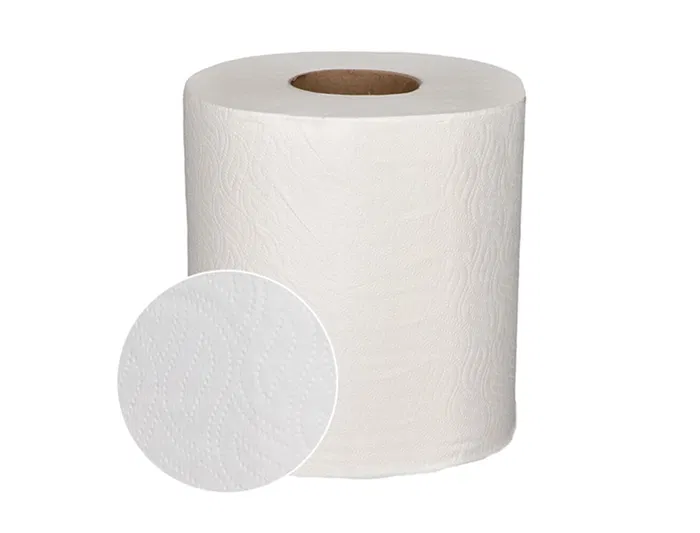 Bunzl Papel Secamanos Greensource 2 Capas, Celulosa Blanca 200 mm x 150 m, Paquete de 6 Rollos - Para Oficinas y Baños Públicos