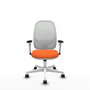 PIQUERAS Y CRESPO Silla de oficina Cilanco con mecanismo Sincro, Naranja y Blanco