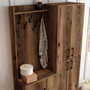 Hanah Home Recibidor Perchero Industrial Nogal 120cm Ancho x 200cm Alto x 35cm Profundidad