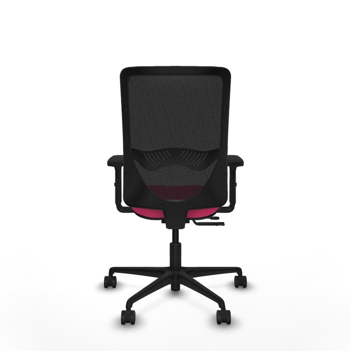 PIQUERAS Y CRESPO Silla de oficina Zulema con mecanismo Sincro/Traslack Rosa y Negro