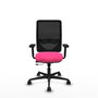 PIQUERAS Y CRESPO Silla de oficina Zulema con mecanismo Sincro/Traslack Rosa y Negro