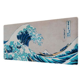 ERIK Alfombrilla Gaming La Gran Ola de Kanagawa Hokusai 80x35cm, Tapete Textil Impermeable Antideslizante para Teclado y Ratón