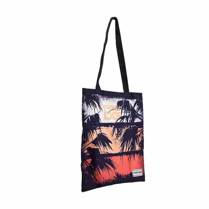 Pro-Dg Bolsa Tote Shopping Bag Sun Multicolor para Compra con Forro Interior y Bolsillo 40x33cm