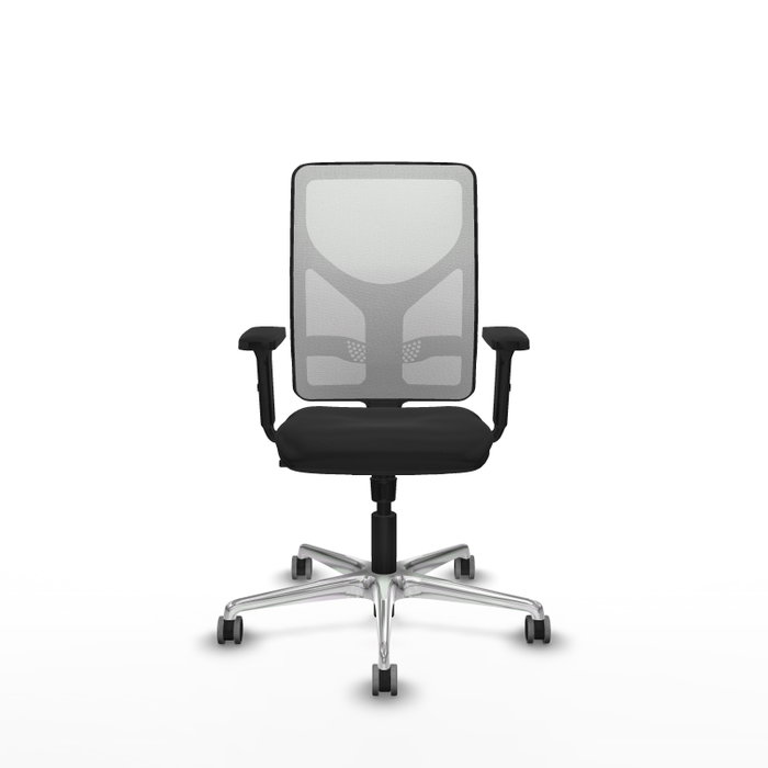 PIQUERAS Y CRESPO Silla de oficina Motilla con mecanismo Sincro, Negro/Blanco