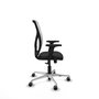 PIQUERAS Y CRESPO Silla de oficina Motilla con mecanismo Sincro, Negro/Blanco
