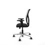 PIQUERAS Y CRESPO Silla de oficina Motilla con mecanismo Sincro, Negro/Blanco