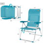 AKTIVE Silla de playa plegable 47
