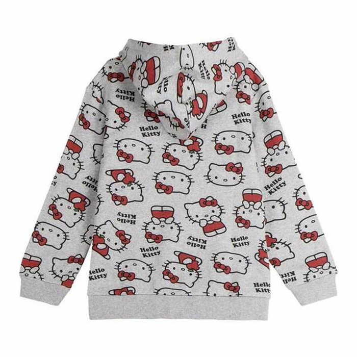 Cerdá Sudadera Con Capucha Hello Kitty Cremallera Gris 8 Años