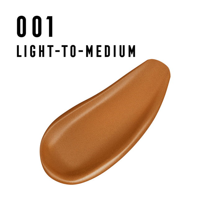 Max Factor MIRACLE PURE Golden Glow Bronceador Cremoso Vegano #001-Light to Medium con Ácido Hialurónico y Escualano - 15 ml
