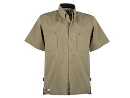 ROPA FINSTOCK Camisa Hawaiana Beige Manga Corta T/M V084