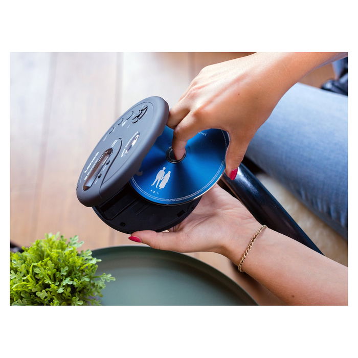 Lenco CD-300 Reproductor de MP3 con Bluetooth, Pantalla LCD, Color Negro