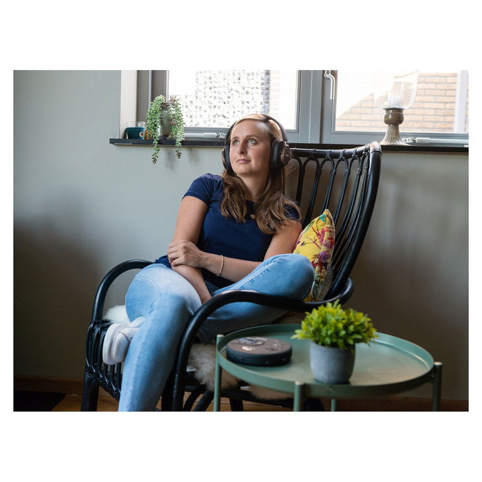 Lenco CD-300 Reproductor de MP3 con Bluetooth, Pantalla LCD, Color Negro