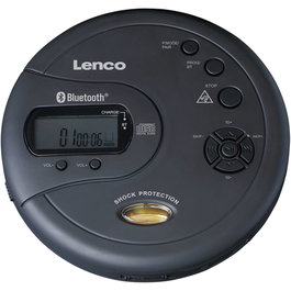 Lenco CD-300 Reproductor de MP3 con pantalla LCD y Bluetooth - Negro