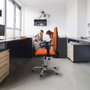 PIQUERAS Y CRESPO Silla de oficina Algarra Rosa con mecanismo Asincro