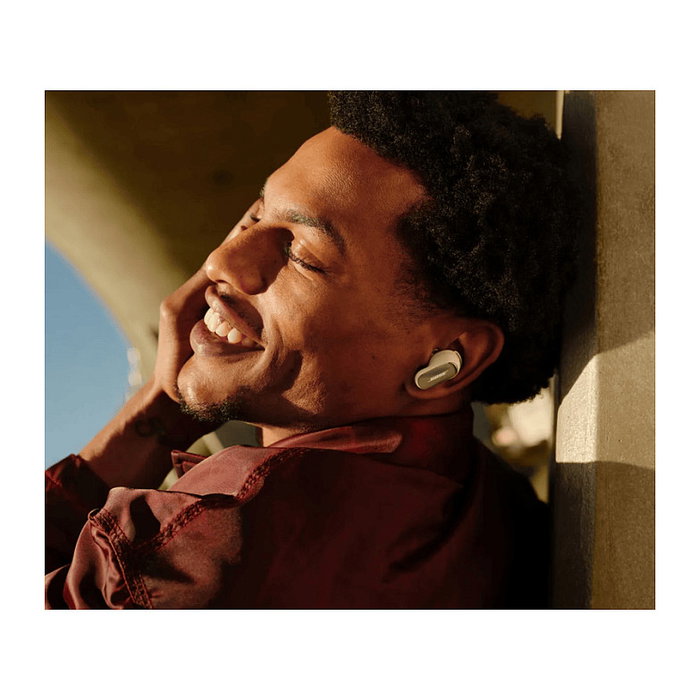 Bose QuietComfort Ultra Auriculares True Wireless Inalámbricos Bluetooth 2da Generación con Cancelación Activa de Ruido para Llamadas y Música, Color Gris Blanco