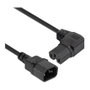 ACT Cable de alimentación C14 a C15 con conector en ángulo derecho, 2 m, negro