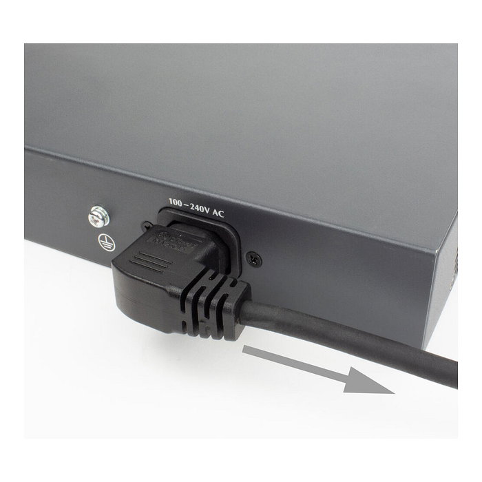 ACT Cable de alimentación C14 a C15 con conector en ángulo derecho, 2 m, negro ACT Cable de alimentación C14 a C15 con conector en ángulo derecho, 2 m, negro