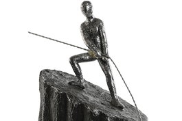 DKD Home Decor Figura Vintage Gris Oscuro Resina 8 x 38 x 16 cm (2 Unidades)