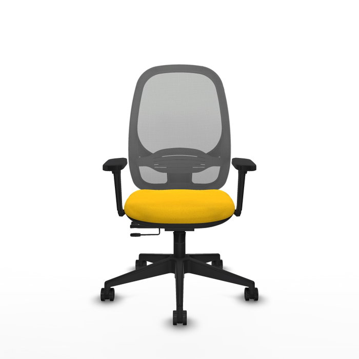 PIQUERAS Y CRESPO Silla de oficina Cilanco con mecanismo Sincro/Traslack, Amarillo y Gris PIQUERAS Y CRESPO Silla de oficina Cilanco con mecanismo Sincro/Traslack, Amarillo y Gris