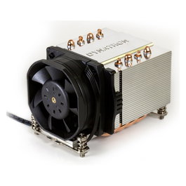 Dynatron A24 Enfriador de CPU para AMD AM4 AM5 Zócalo Procesador, PWM, 2U, Negro/Plata