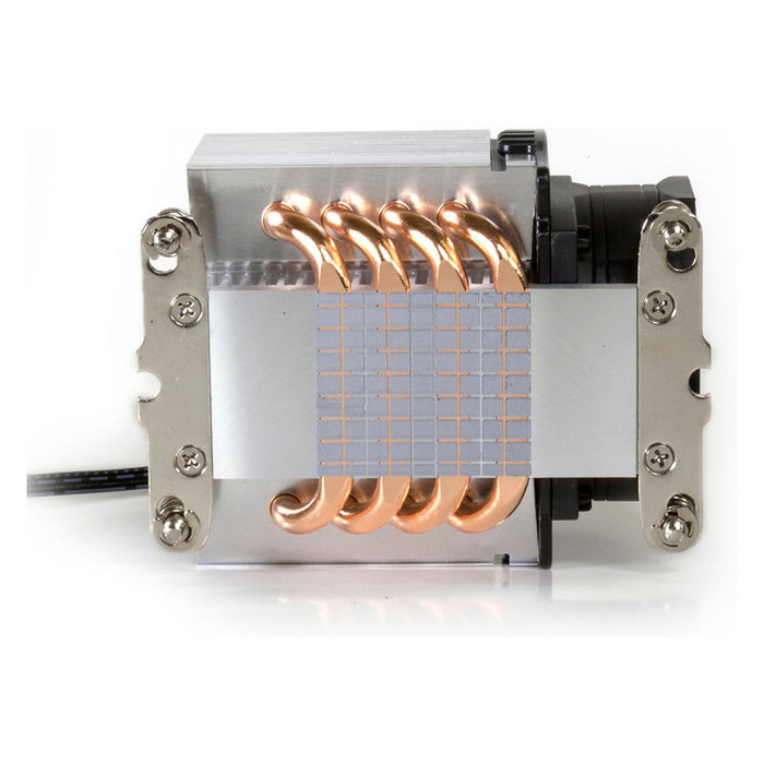 Dynatron A24 Enfriador de CPU para AMD AM4 AM5 Zócalo Procesador, PWM, 2U, Negro/Plata