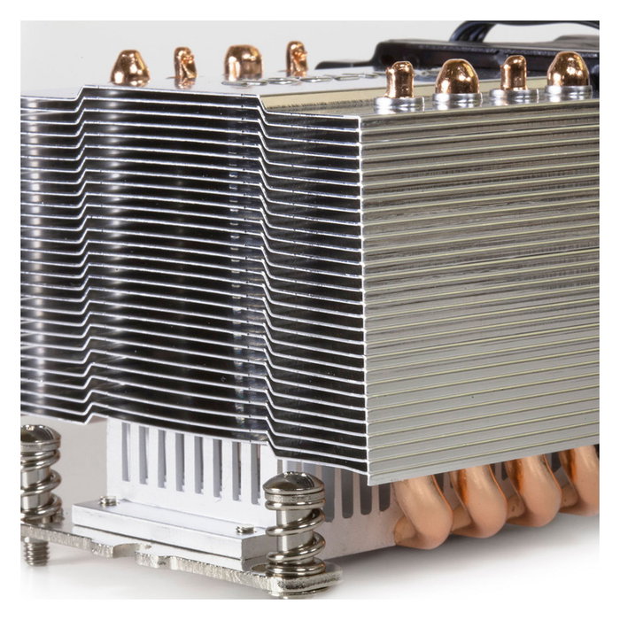 Dynatron A24 Enfriador de CPU para AMD AM4 AM5 Zócalo Procesador, PWM, 2U, Negro/Plata