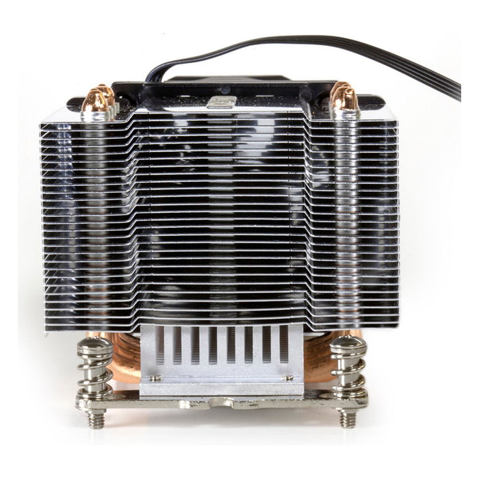 Dynatron A24 Enfriador de CPU para AMD AM4 AM5 Zócalo Procesador, PWM, 2U, Negro/Plata