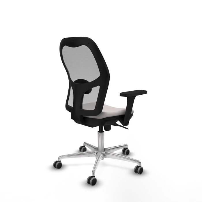 PIQUERAS Y CRESPO Silla de oficina Jorquera con mecanismo Sincro, Blanco y Gris