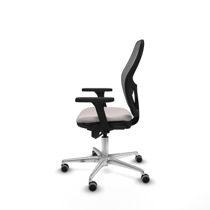PIQUERAS Y CRESPO Silla de oficina Jorquera con mecanismo Sincro, Blanco y Gris